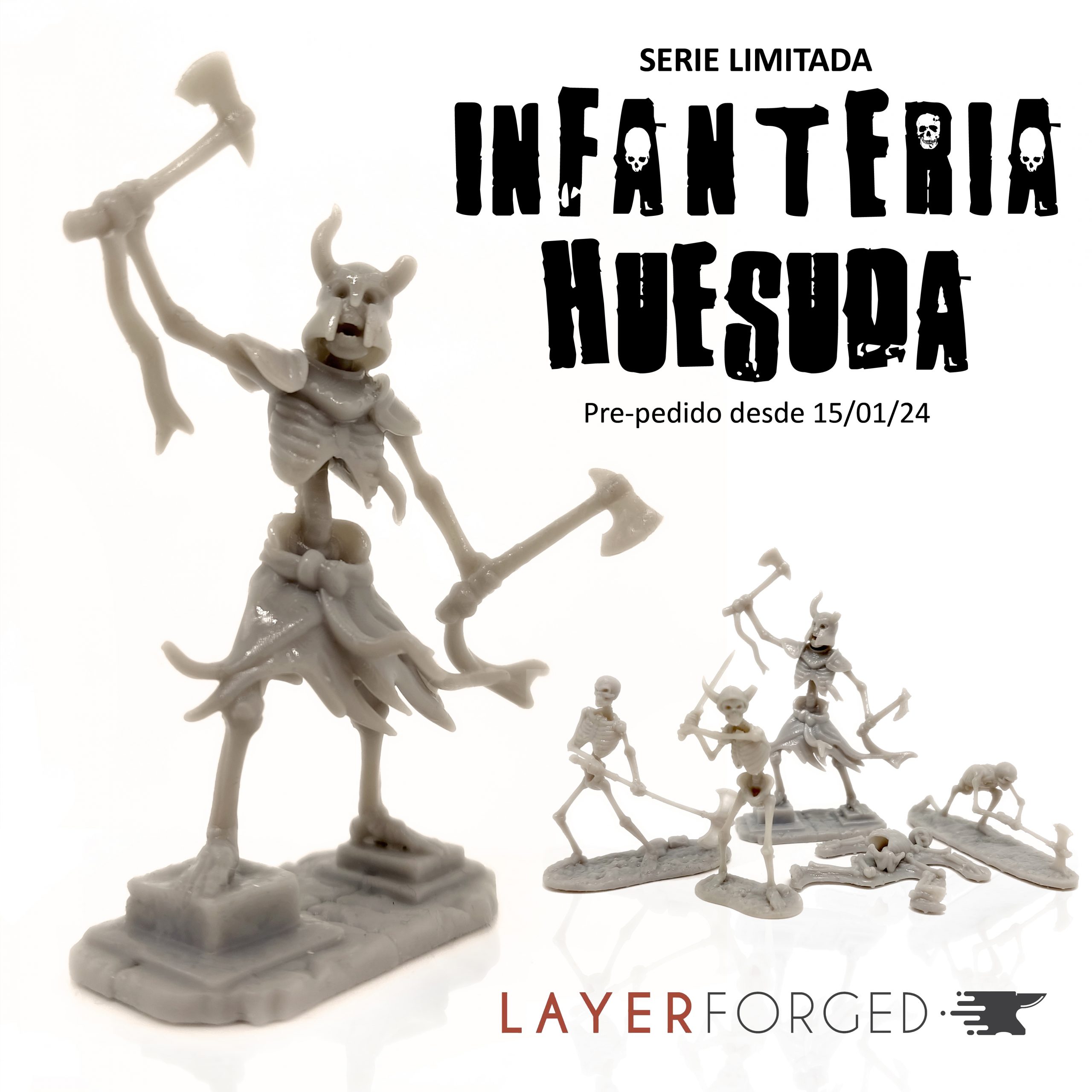 skeleton warriors esqueletos guerreros infantería huesuda