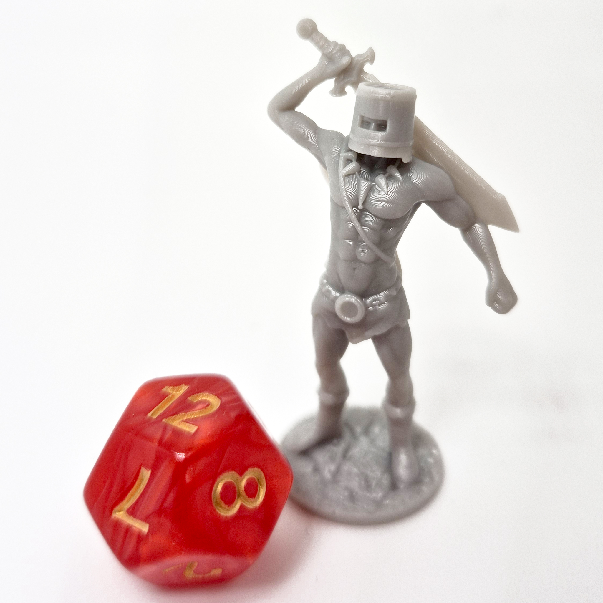 miniatura bárbaro héroe dragones y mazmorras